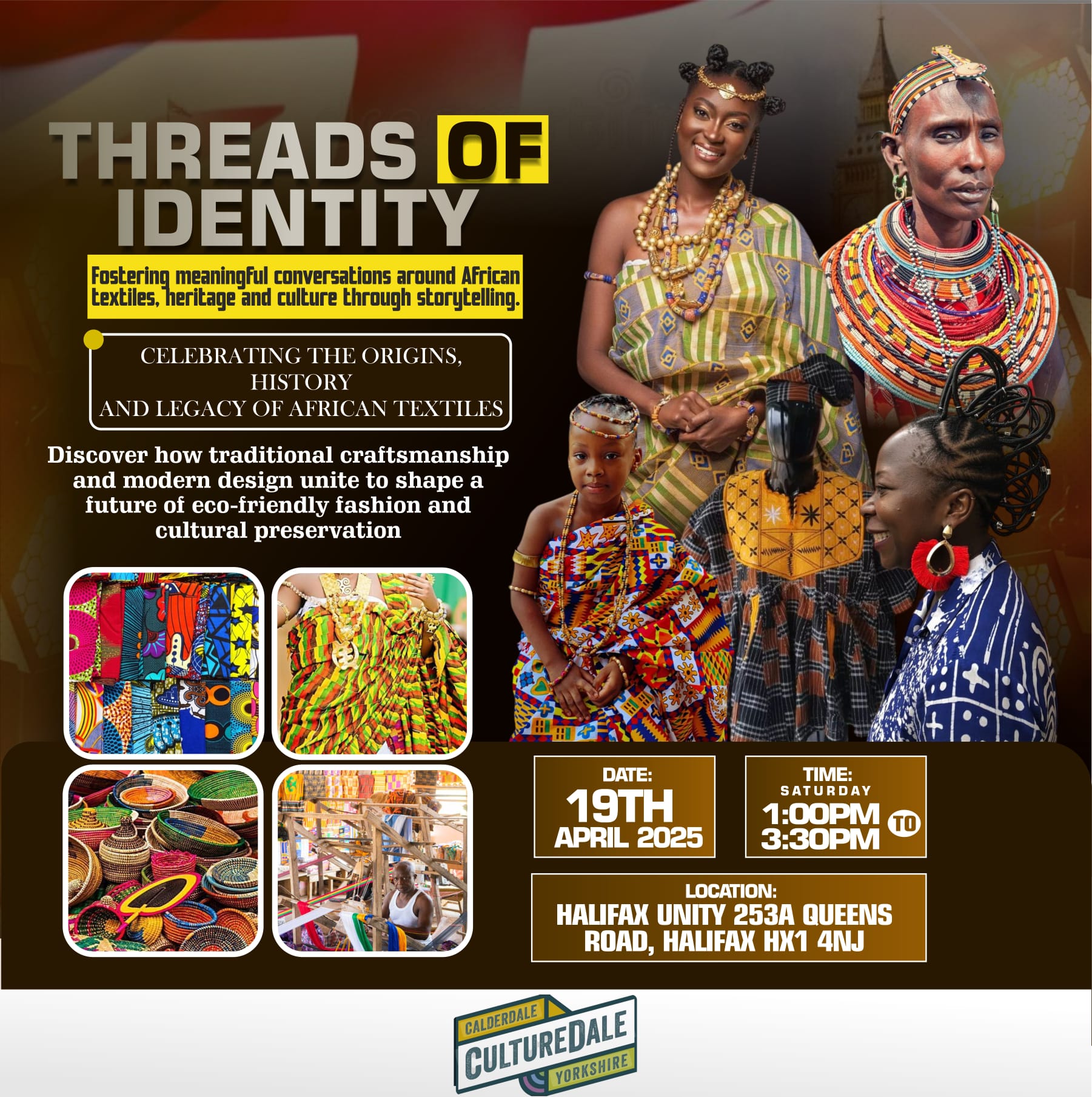African fabrics, fashion and cultural expression connected to Threads of Identity